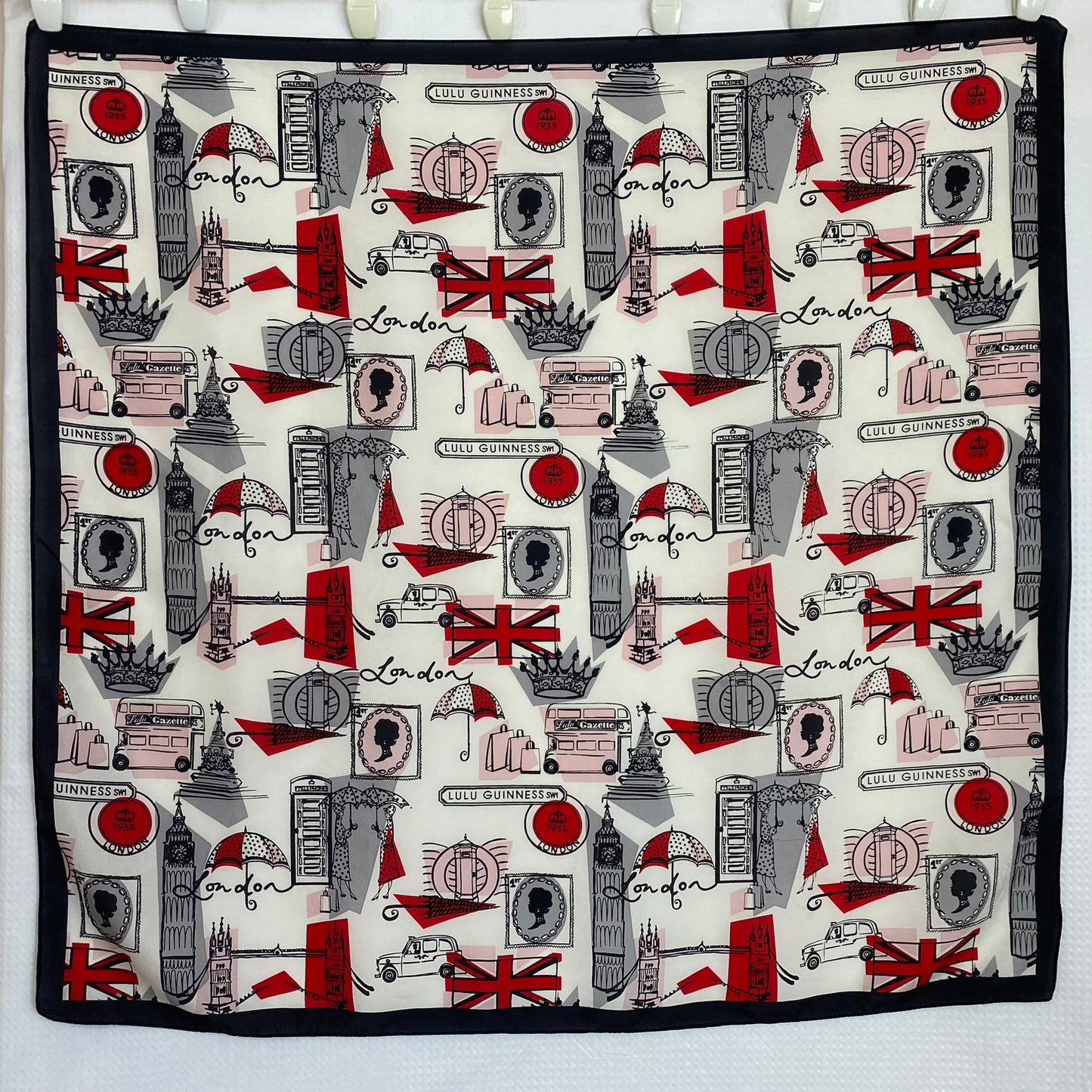 Lulu Guinness London Travel Art Silk Scarf - Square - 5104