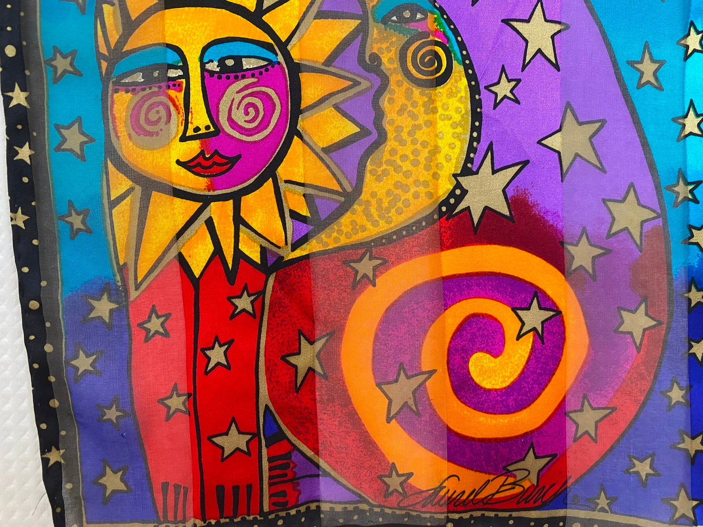 Laurel Burch Cats Silk Scarf - Long - 5109