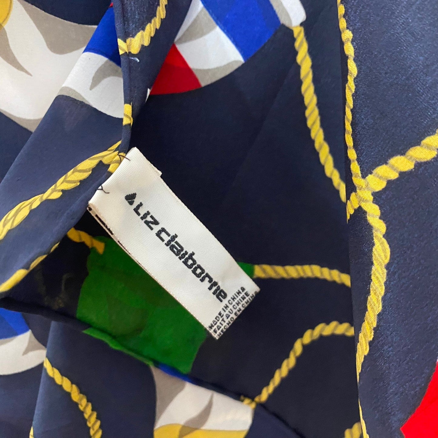 Liz Claiborne Nautical Flags Silk Scarf - Long – 5110