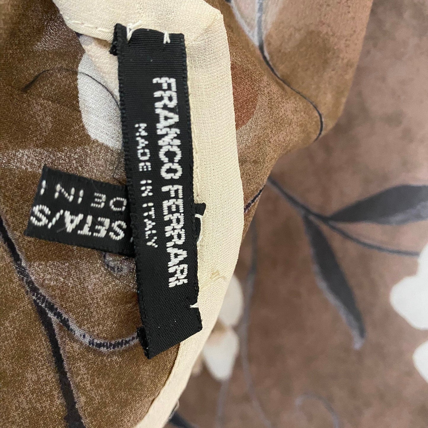 Franco Ferrari Floral Silk Scarf - Long – 5111