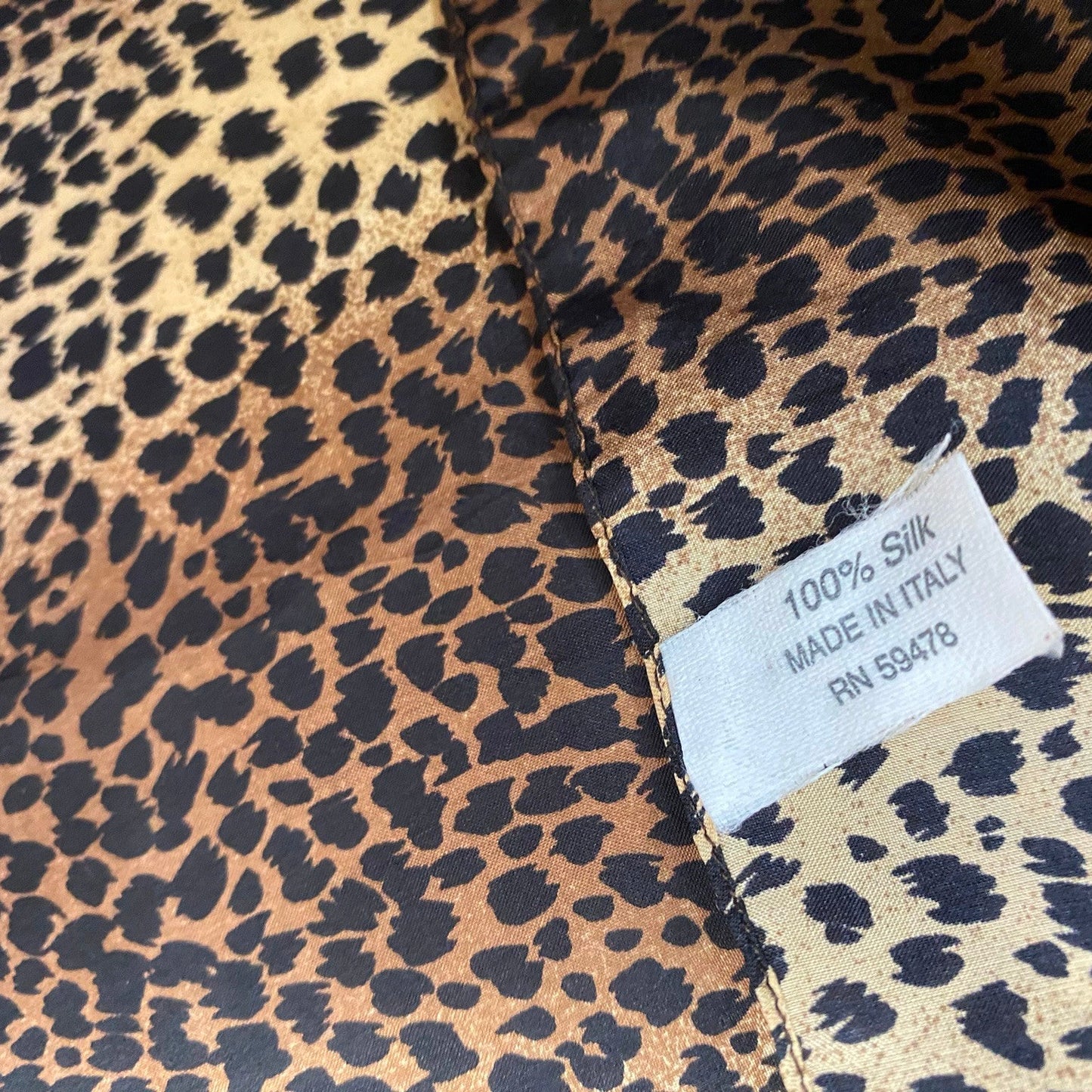 Animal Print Silk Scarf - Long - 5112