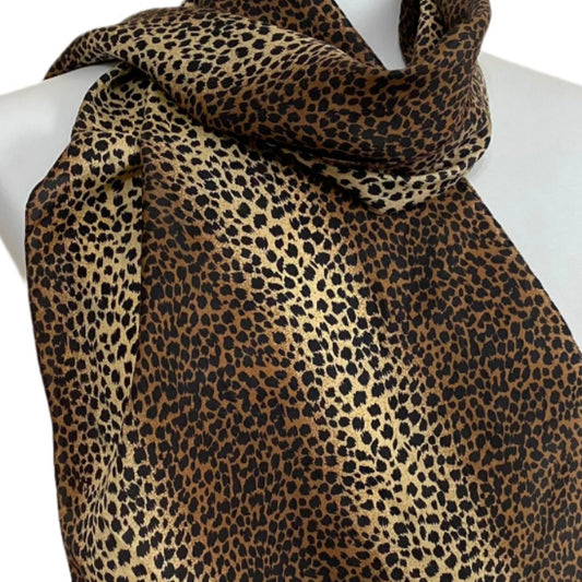 Animal Print Silk Scarf - Long - 5112