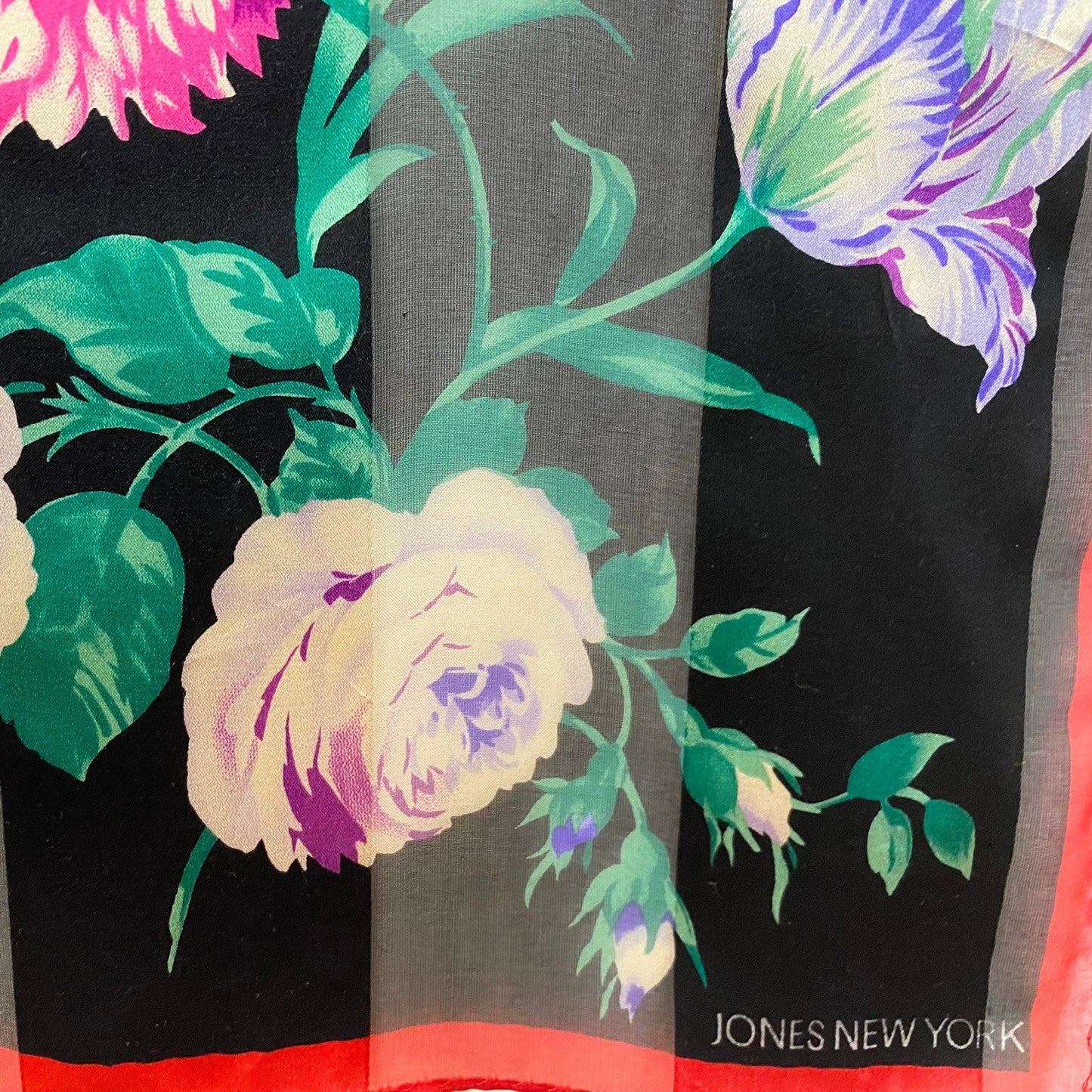 Jones New York Floral Silk Scarf - Long