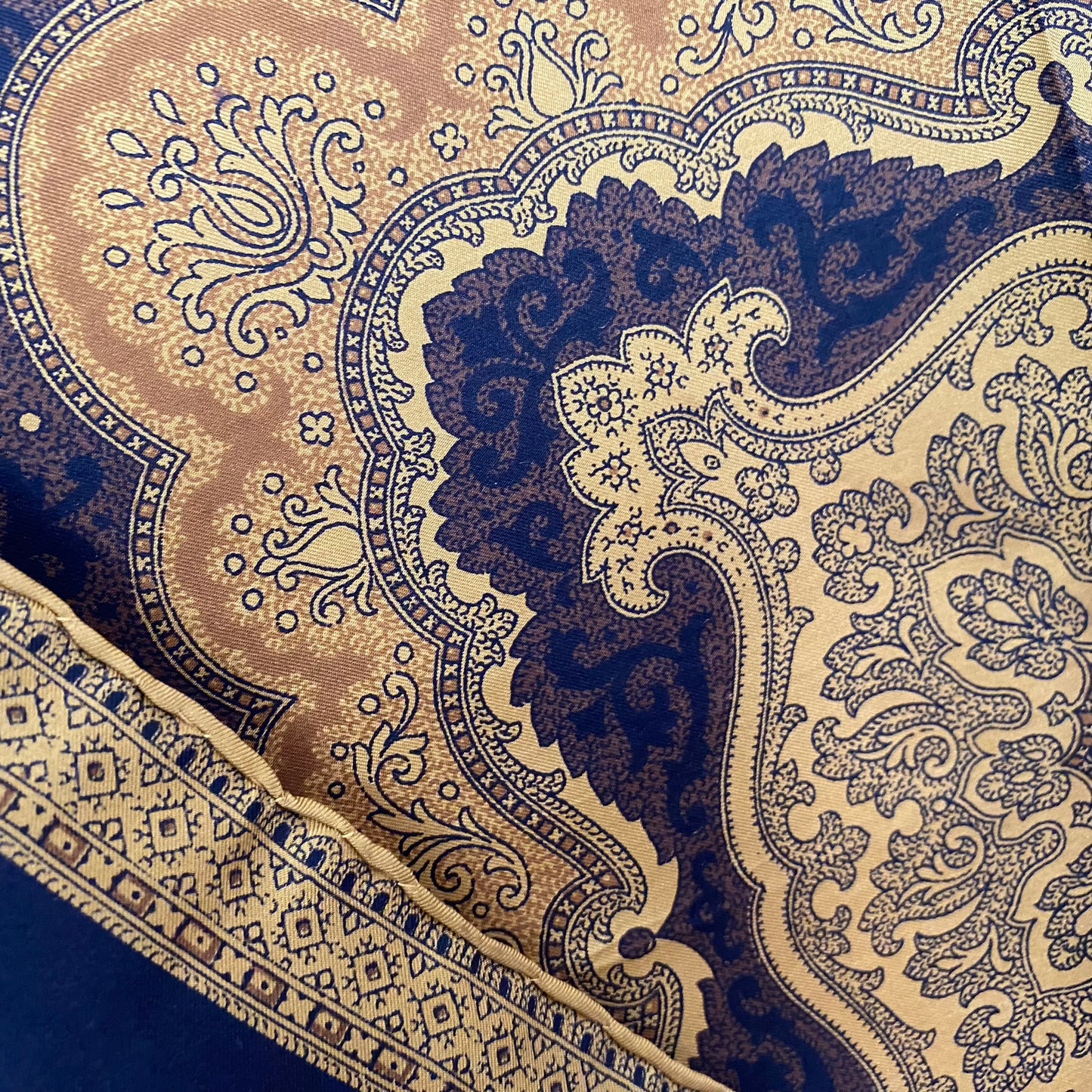 Damon Paisley Silk Scarf Pocket Square - 18" Hankie – 5136