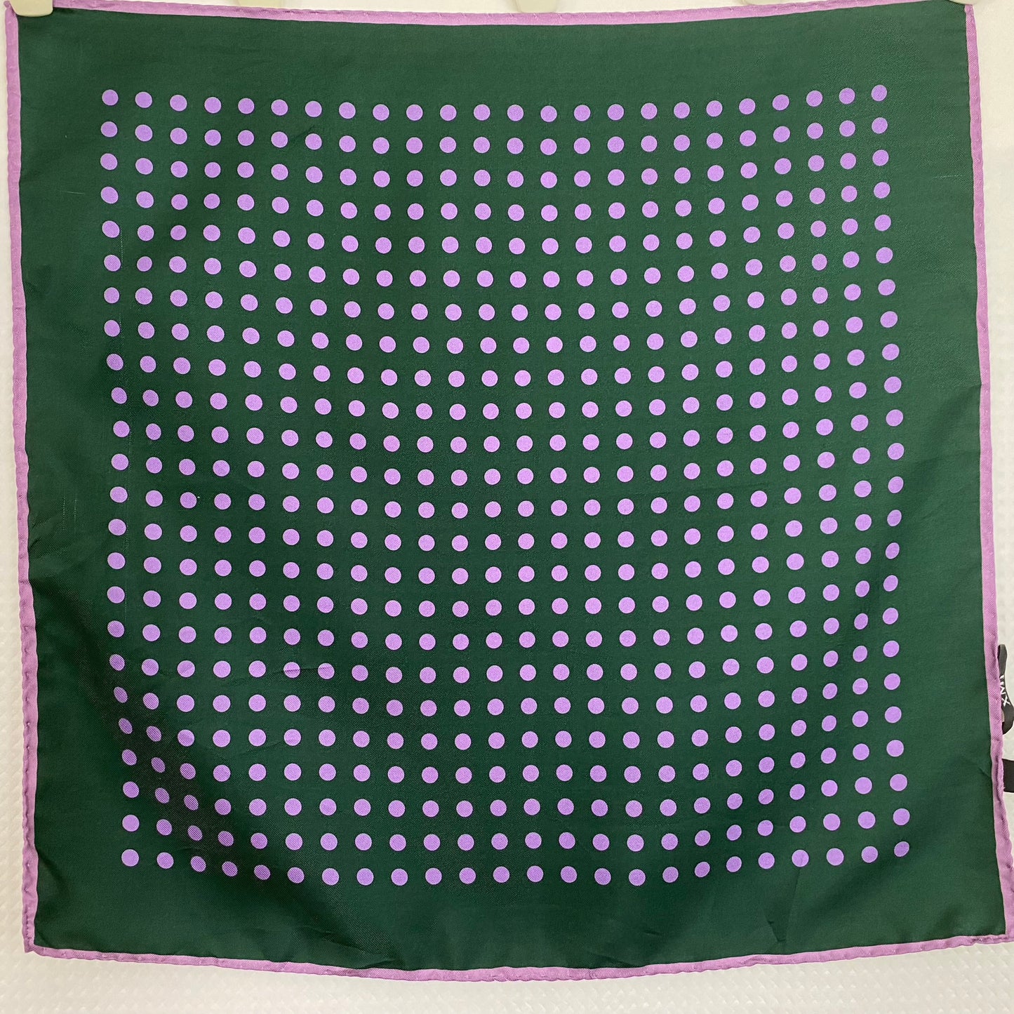 XMI Polka Dot Silk Mens 16" Pocket Hankie - Square - 5139