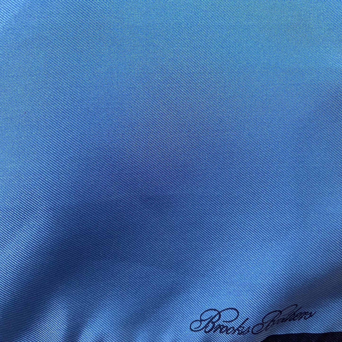 Brooks Brothers Blue Silk Pocket 19" Square Hankie NEW - 5141