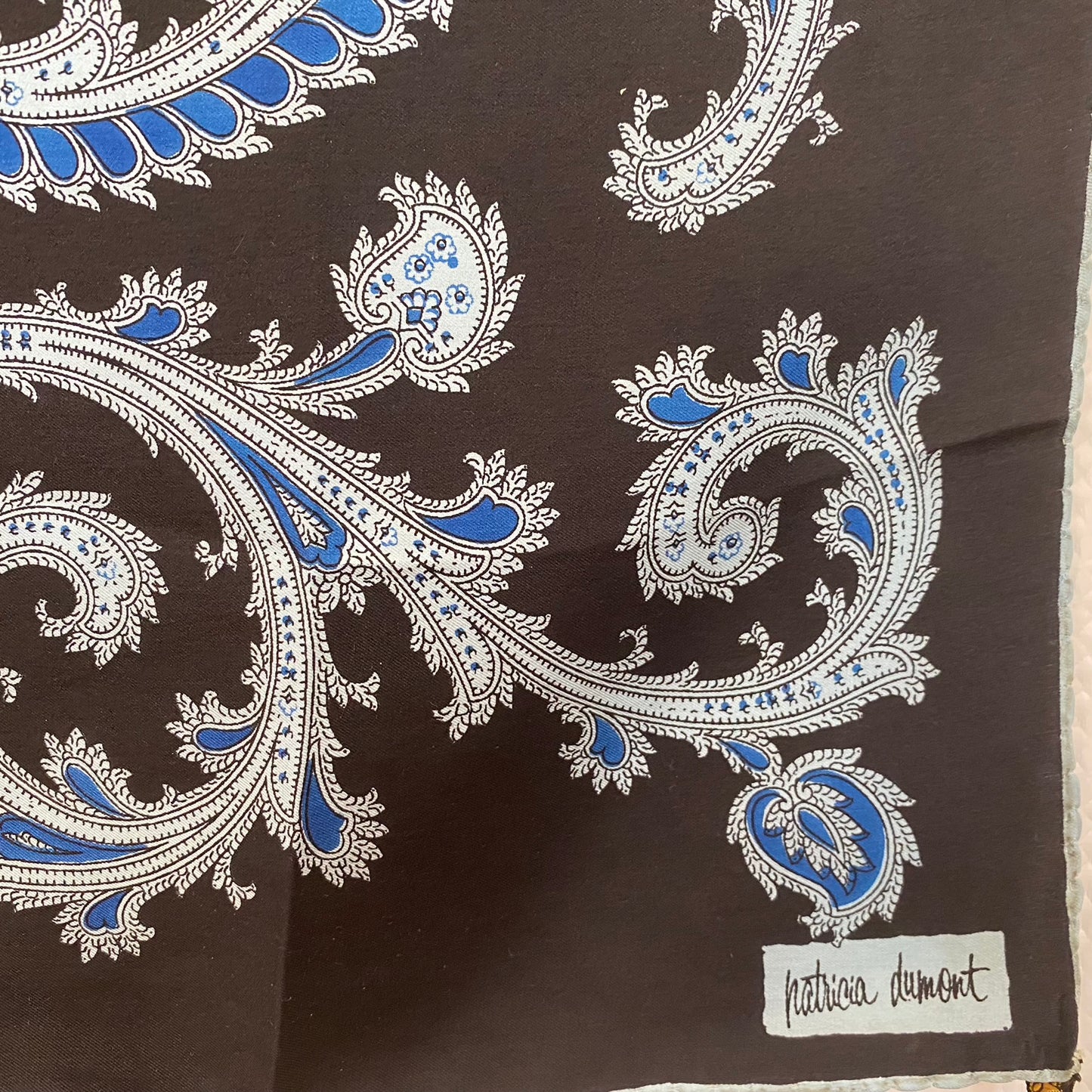 Patricia Dumont Paisley Silk 21" Pocket Square – Hankie - 5142