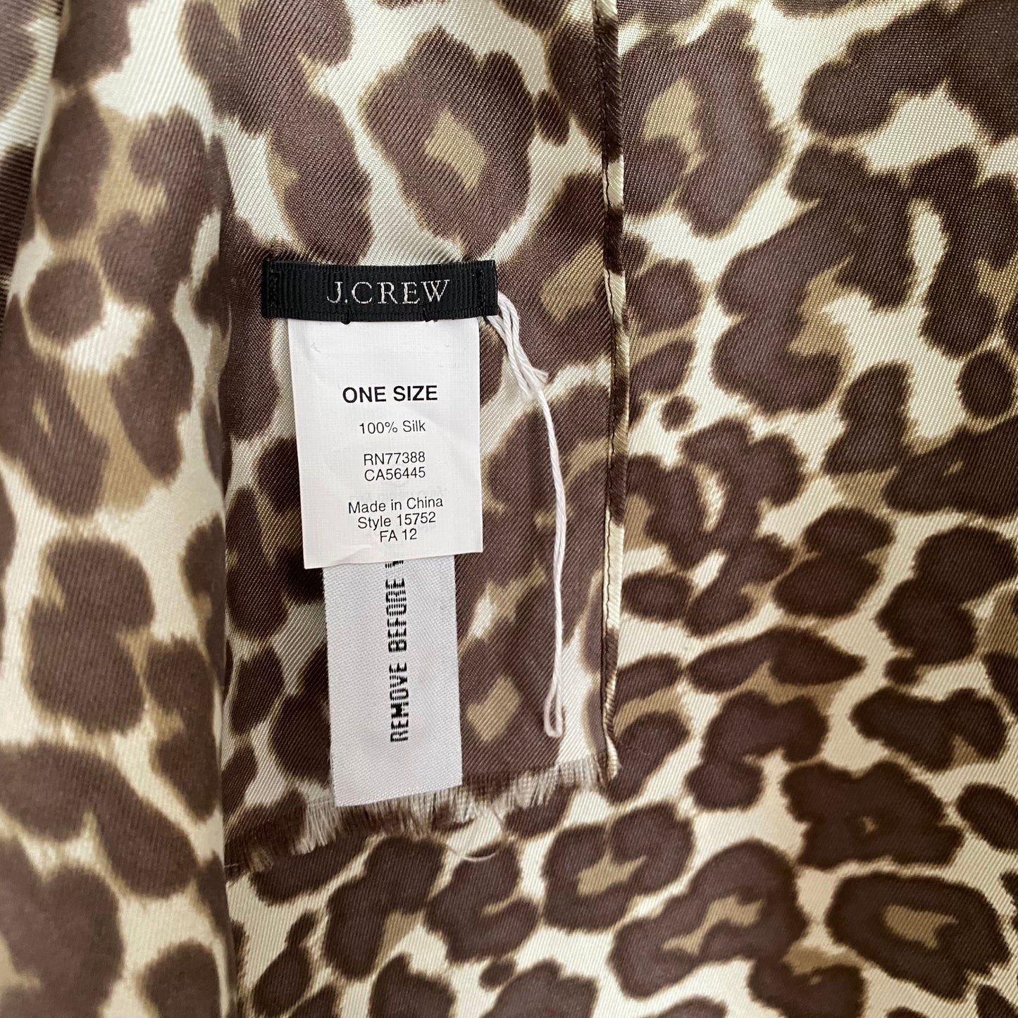 J. Crew Leopard Print Silk Scarf - Long – 5155