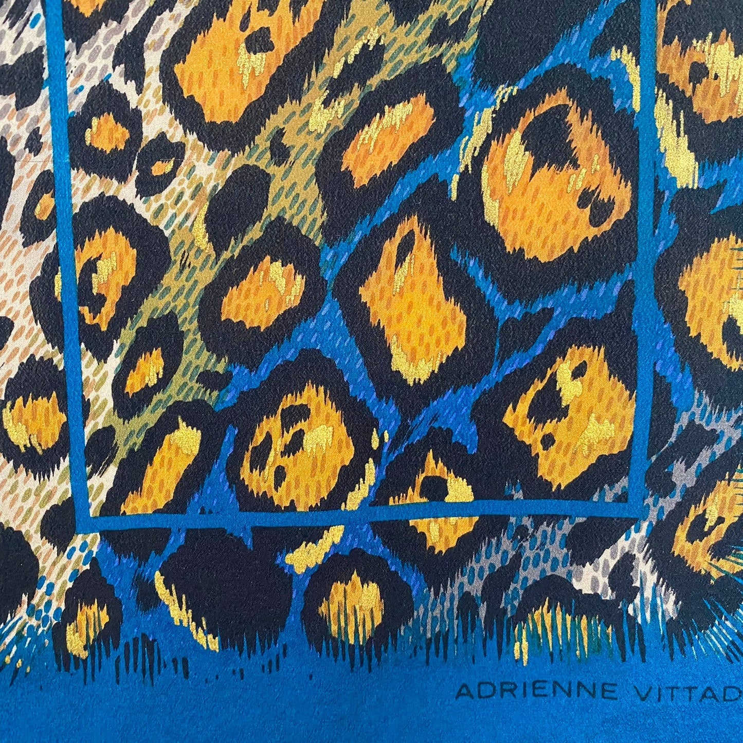 Adrienne Vittadini Animal Print Silk Scarf - Long - 5159
