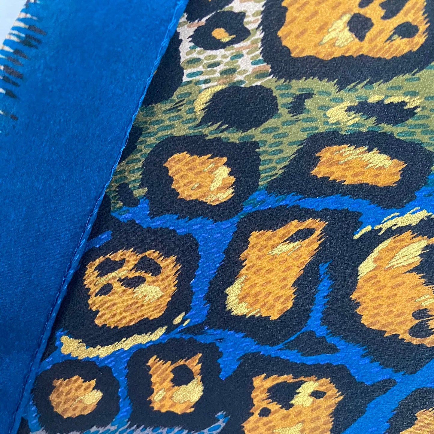 Adrienne Vittadini Animal Print Silk Scarf - Long - 5159