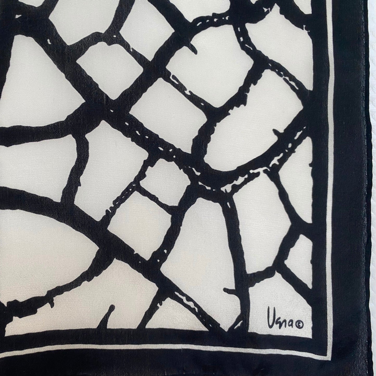 Vera Neumann Abstract Art Silk Scarf Long - 5167