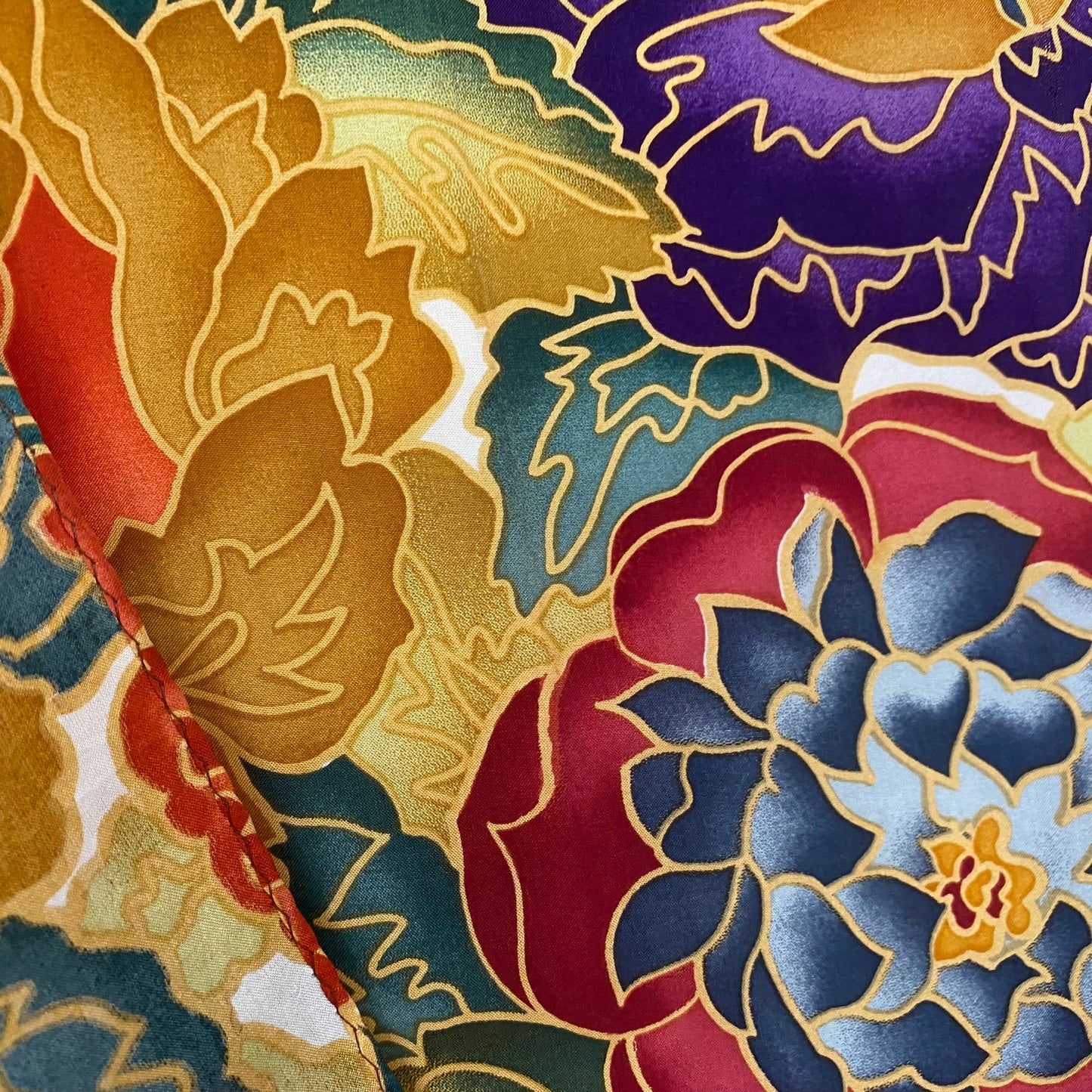 Art Floral Silk Scarf - Long - 5169