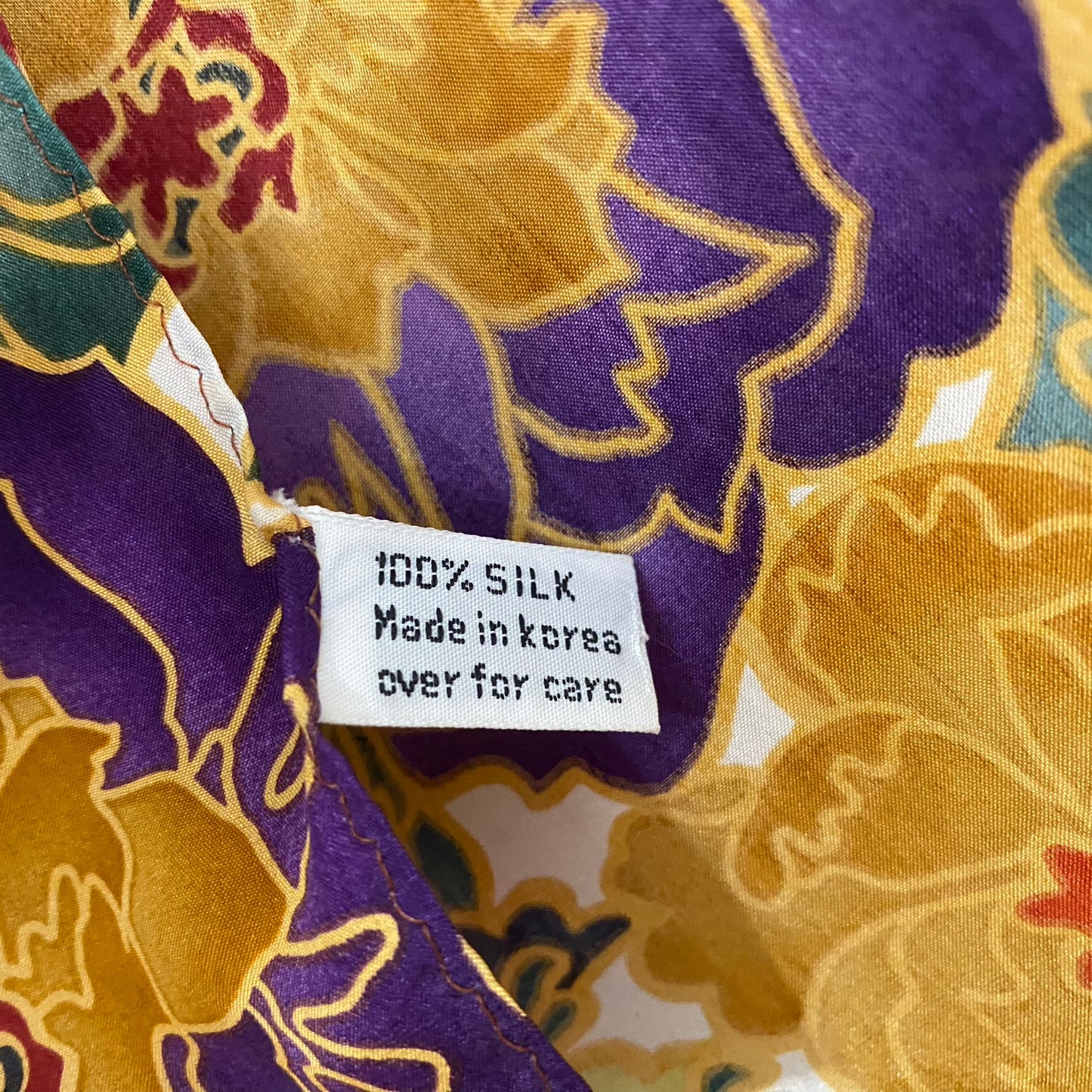 Art Floral Silk Scarf - Long - 5169