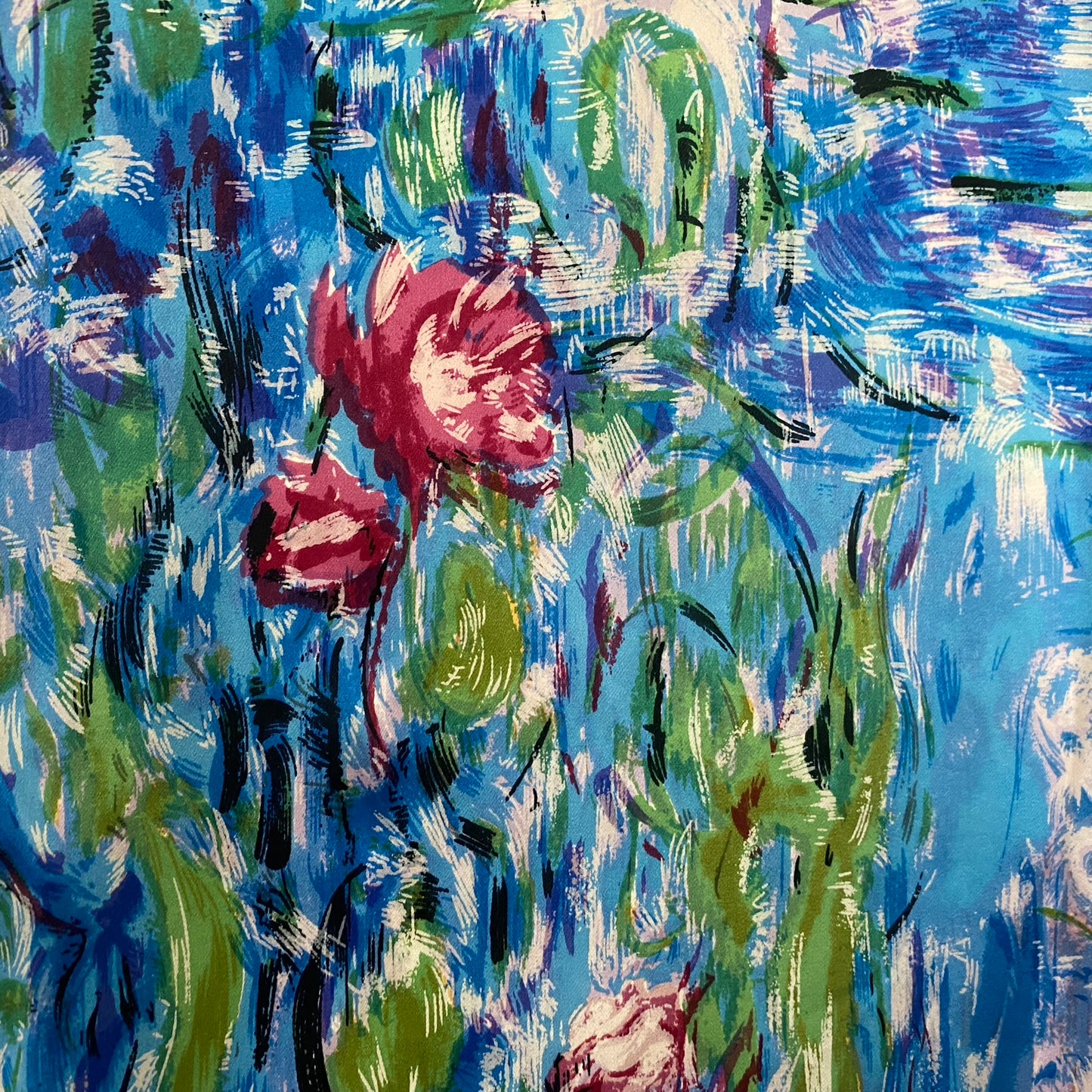 Monet Water Lilies Painting Silk Scarf - Long – 5180