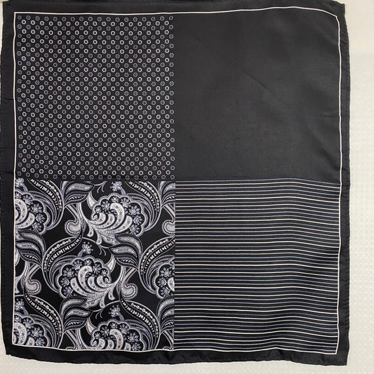 4 Pattern Silk Scarf Pocket Square Hankie - 5182