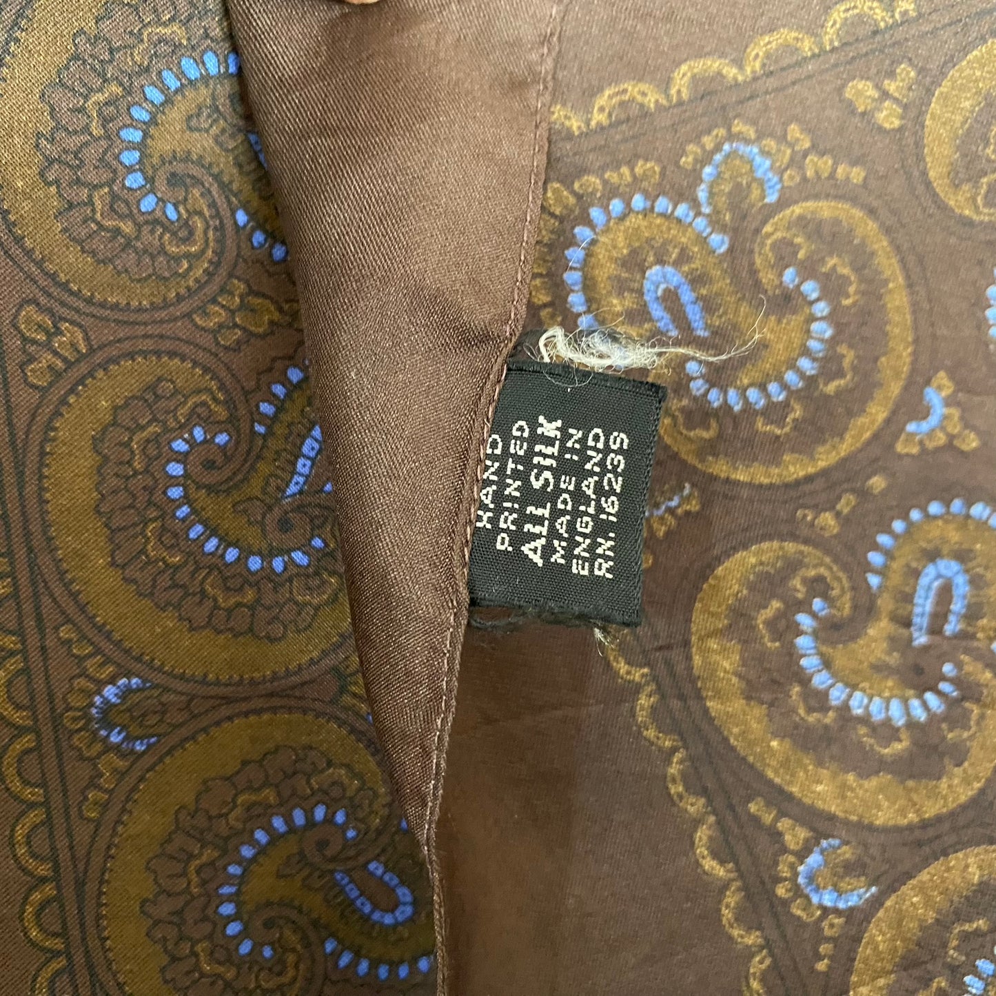 Paisley England Silk Scarf Pocket Square Hankie – 5183