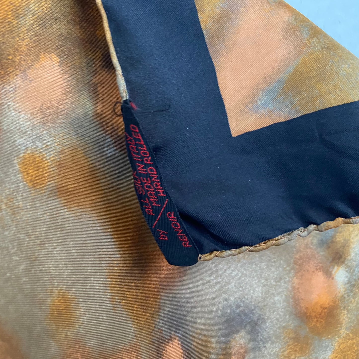 Renoir Italy Silk Scarf Pocket Square Hankie – 5186