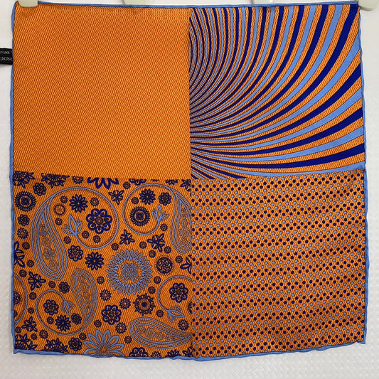 Pronto Uomo Silk Scarf 13" Pocket Square Hankie – 5190