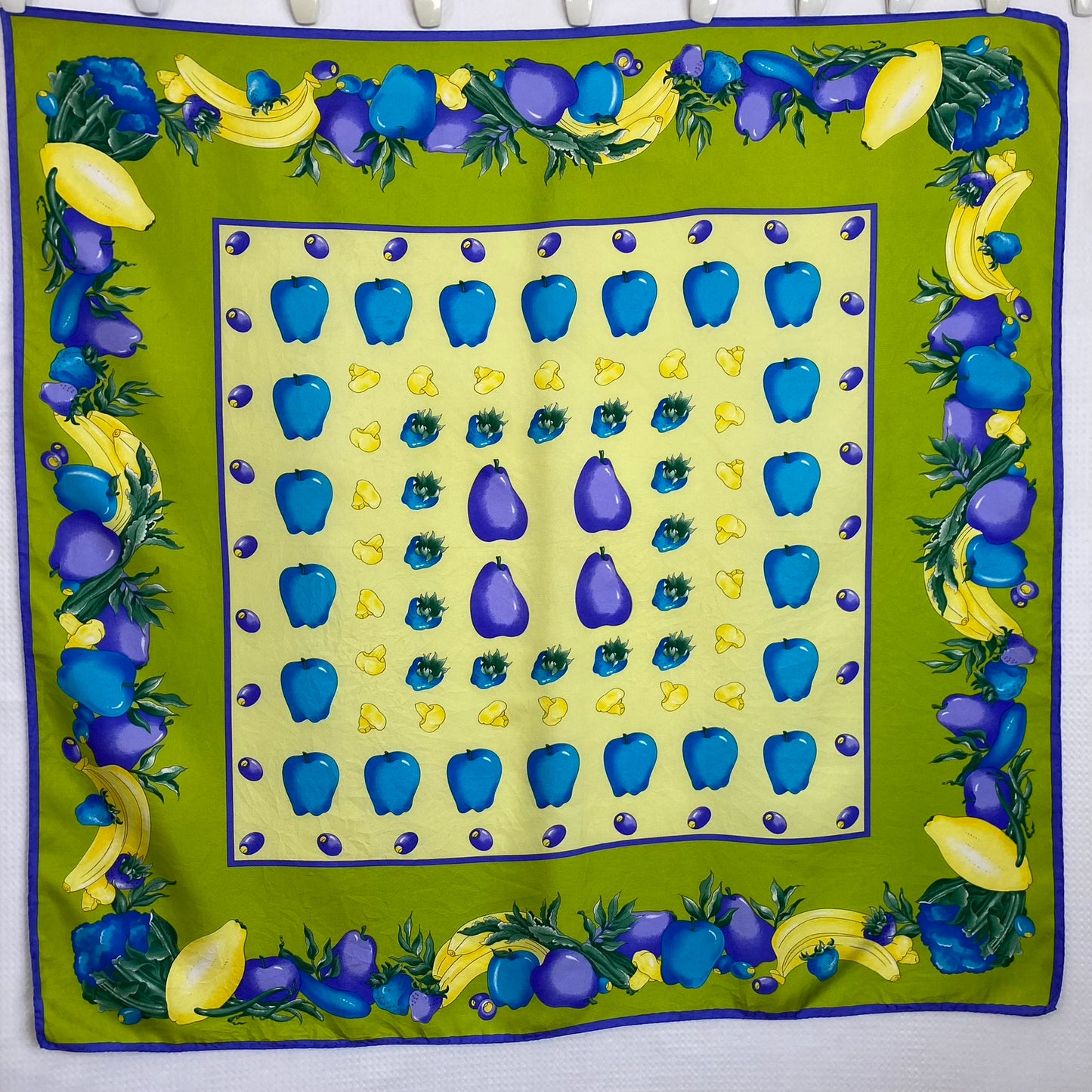 Stunning Fruit Vegetable Silk Scarf - Square – 5196