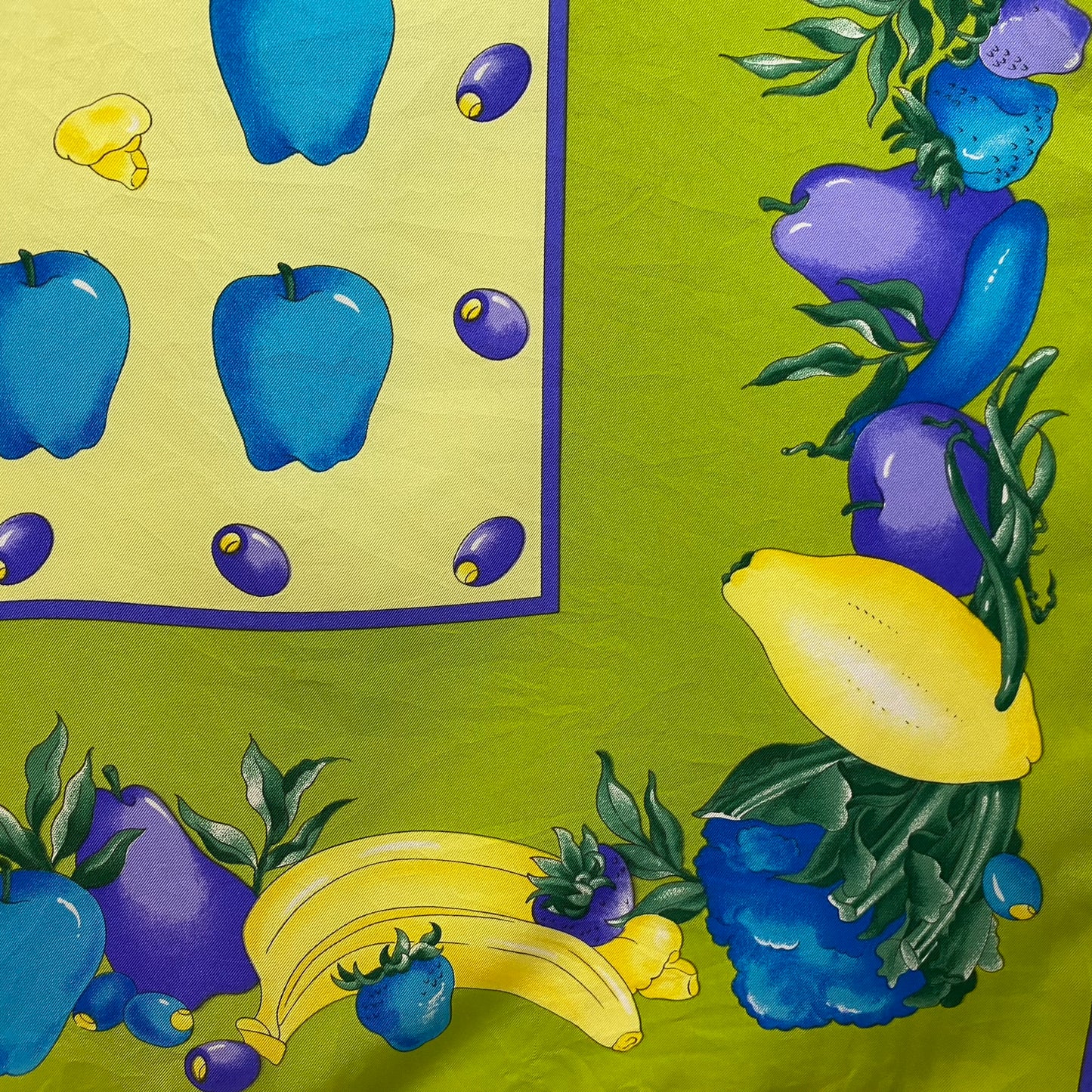 Stunning Fruit Vegetable Silk Scarf - Square – 5196