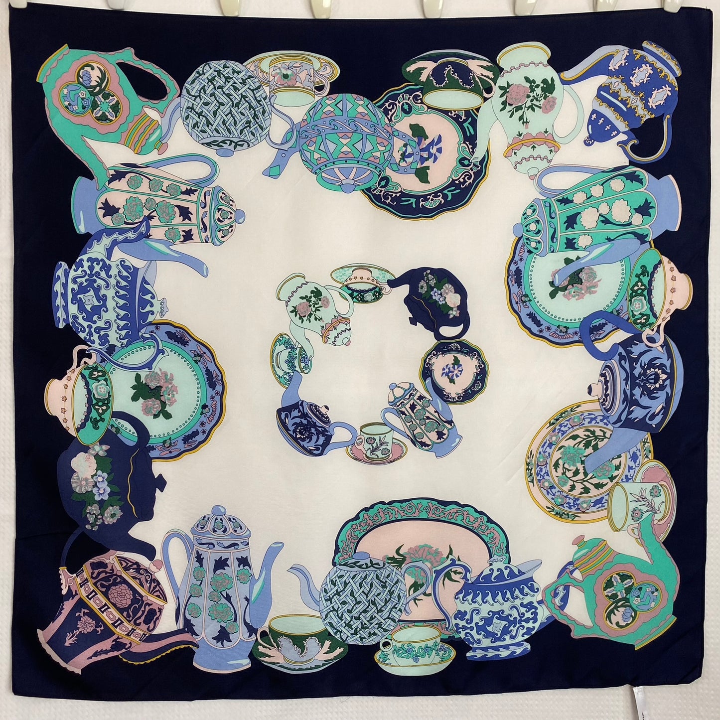 Talbots Tea Theme Silk Scarf - Square – 5204