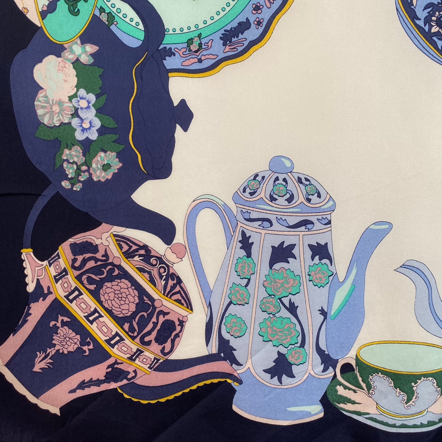 Talbots Tea Theme Silk Scarf - Square – 5204