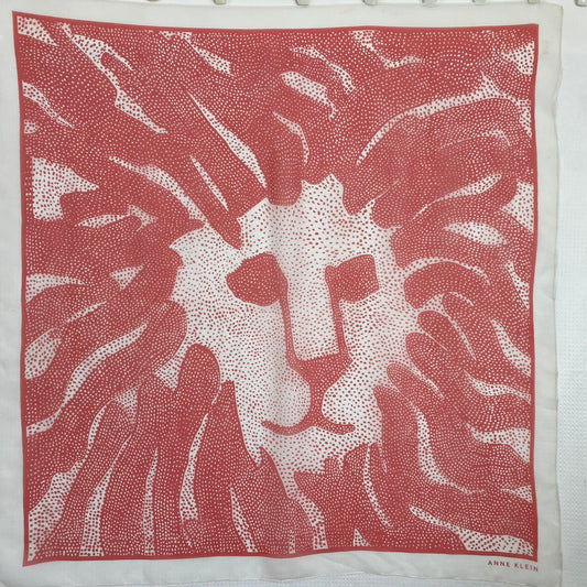 Anne Klein Lion Art Silk Scarf Square - 5211