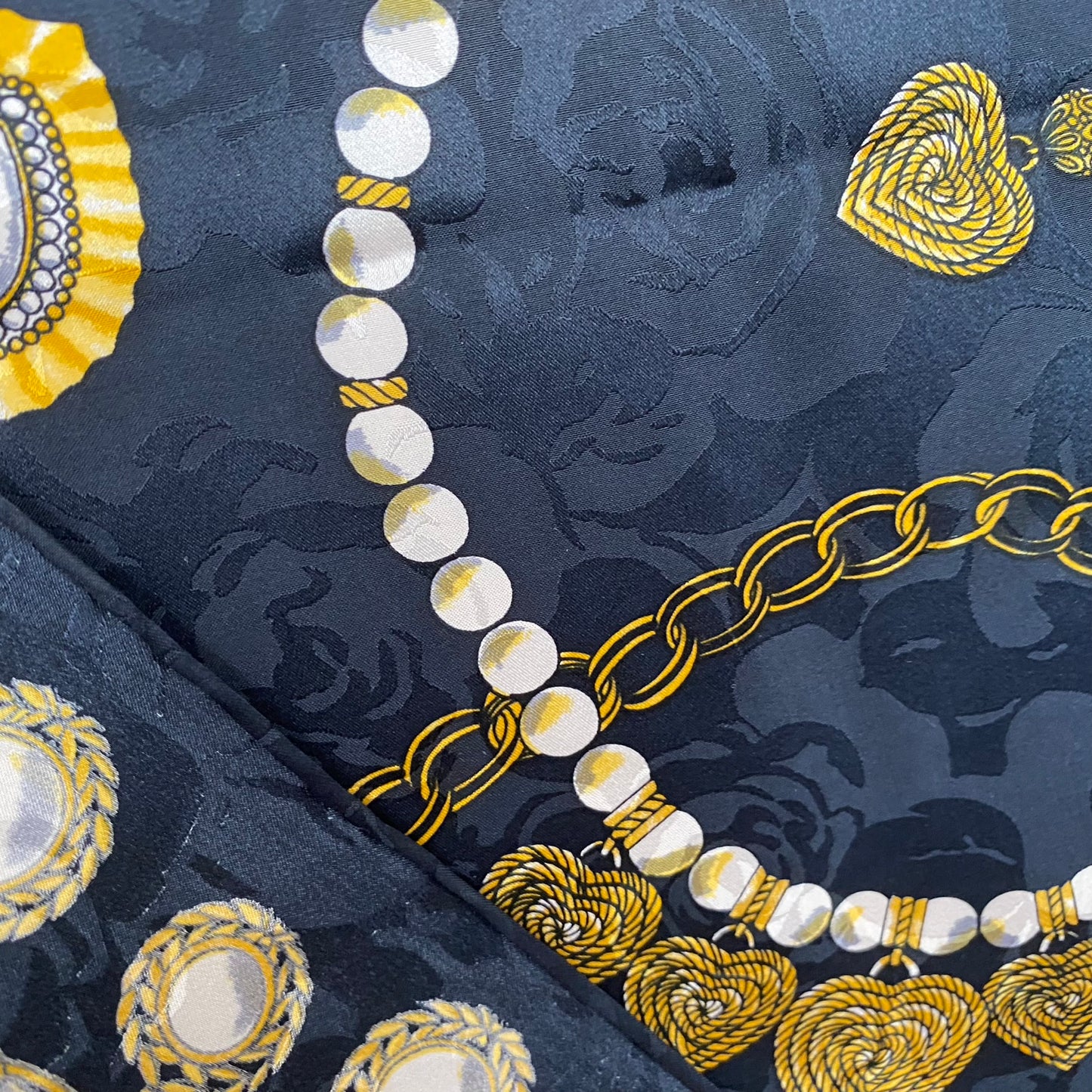 Alfred Sung Pearls & Perfume Floral Damask Silk Scarf - Square - 5220