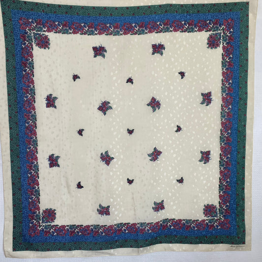 Ginnie Johansen Floral Jacquard Silk Scarf - Square – 5221