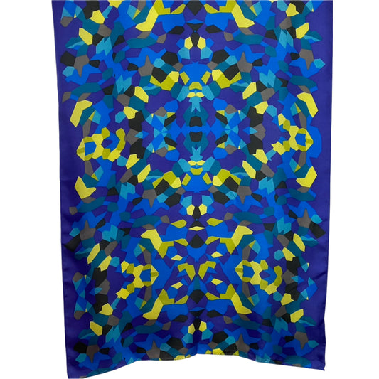 Colorful abstract patterned fabric on a white background