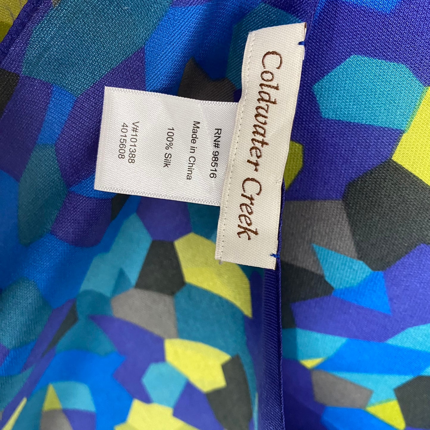 COLDWATER CREEK Designer Silk Scarf - Long - 5236