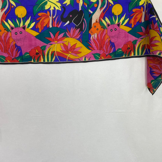 Islampur Chowk Jungle Theme Silk Scarf - Long – 5248