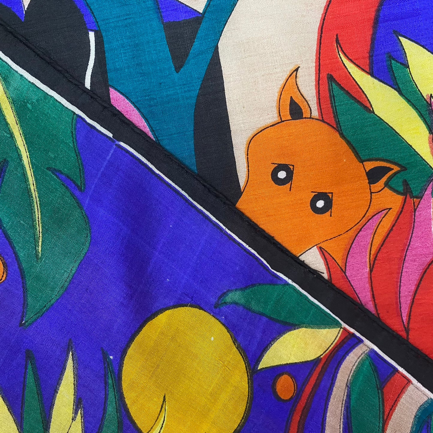 Islampur Chowk Jungle Theme Silk Scarf - Long – 5248