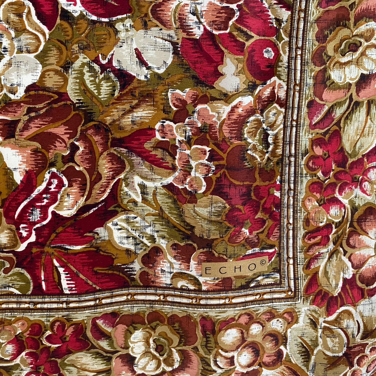 Echo Floral Silk Scarf - Square - 5258