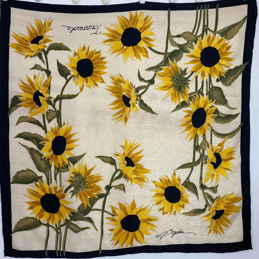 Sophie Sunflower Silk Scarf Square - 5261