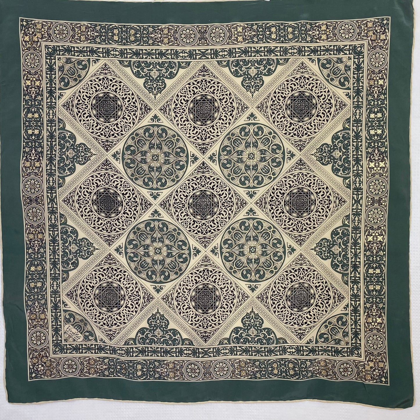 Vivaldi Saf Ipek Floral Silk Scarf - Square