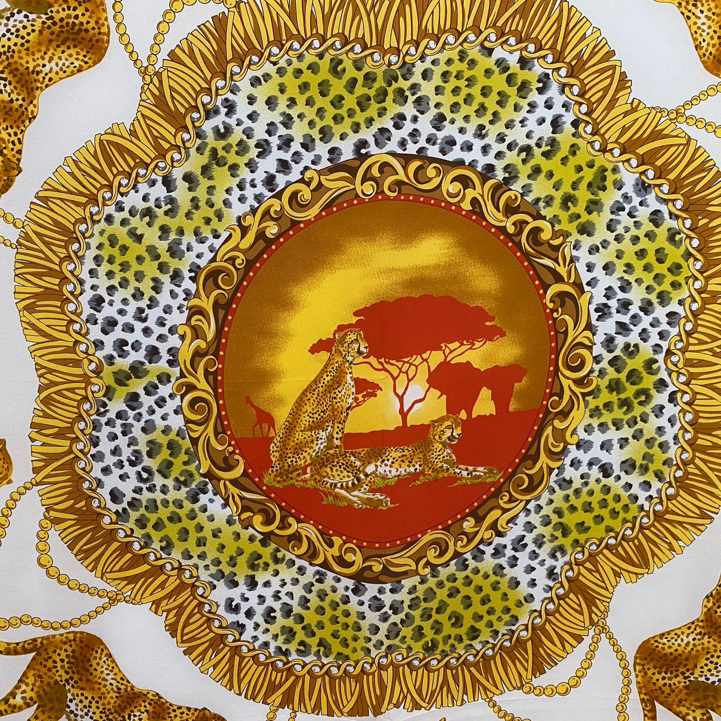 Regal Leopards Wearable Art Silk Scarf - Square - 5268