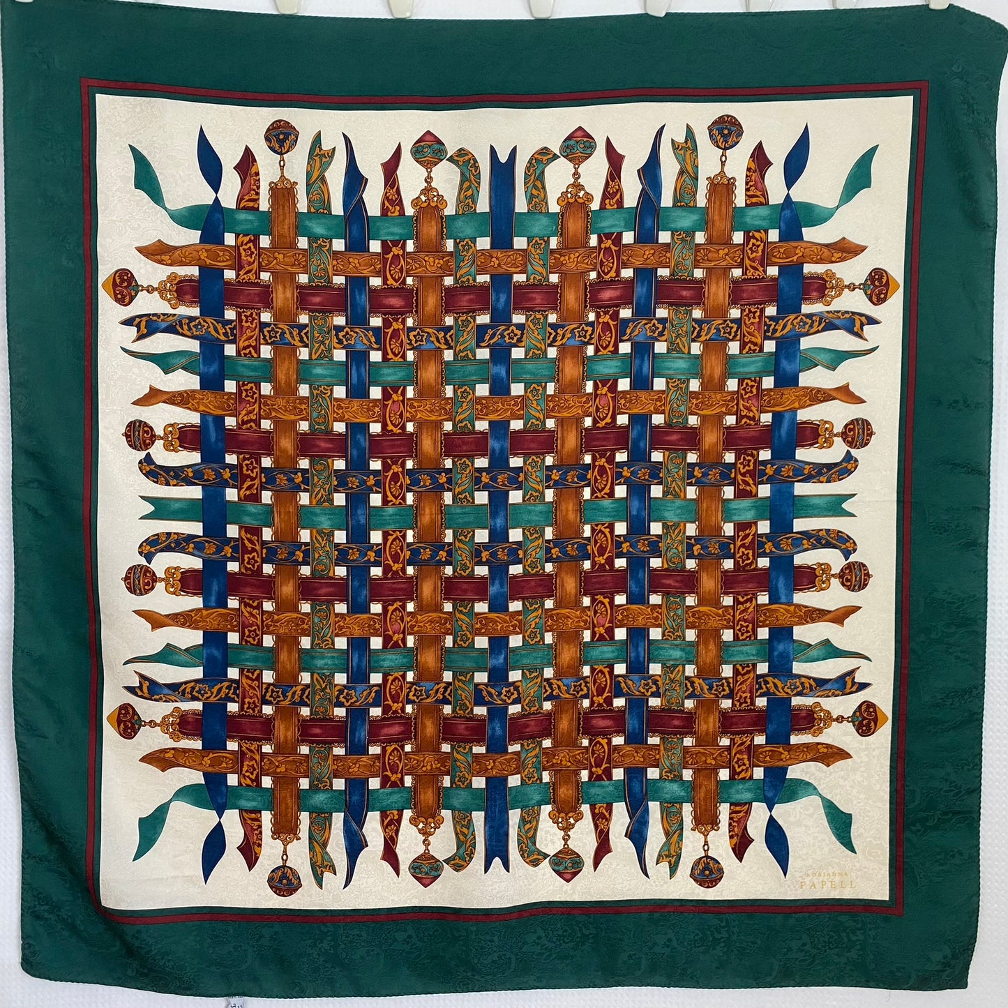 ADRIANNA PAPELL Designer Silk Scarf Square - 5269