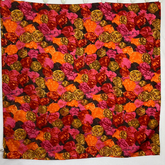 WILFRED Silk Scarf - Square Vibrant Floral Print - 5283
