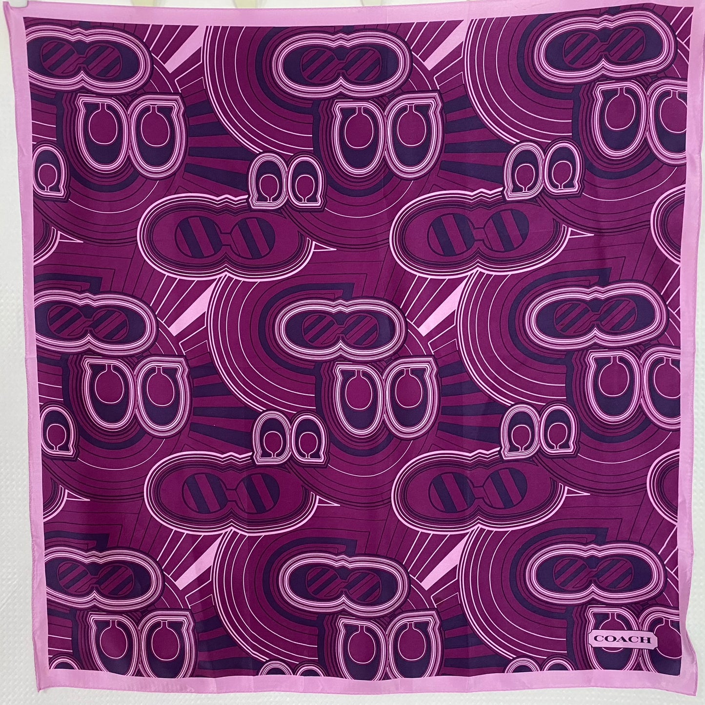 COACH Square Silk Scarf - Signature Print - 5286