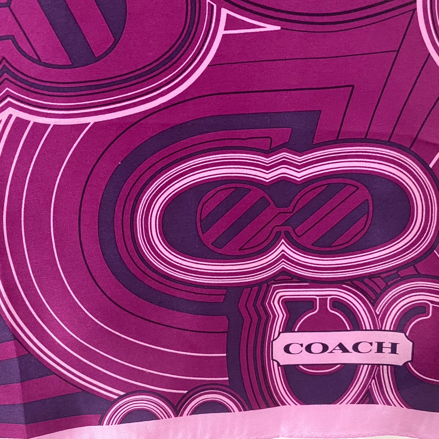 COACH Square Silk Scarf - Signature Print - 5286