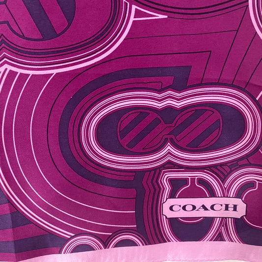 COACH Square Silk Scarf - Signature Print - 5286