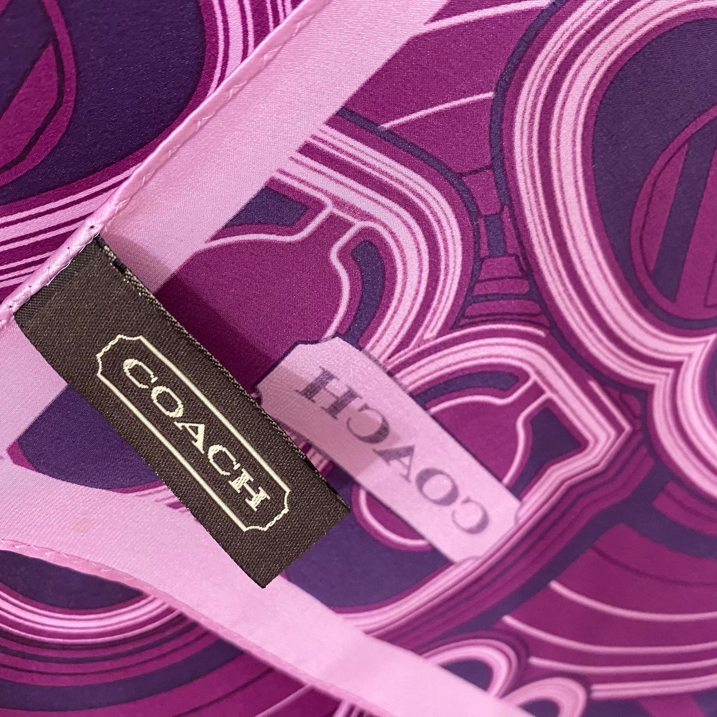 COACH Square Silk Scarf - Signature Print - 5286