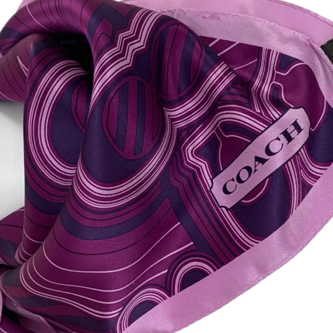 COACH Square Silk Scarf - Signature Print - 5286