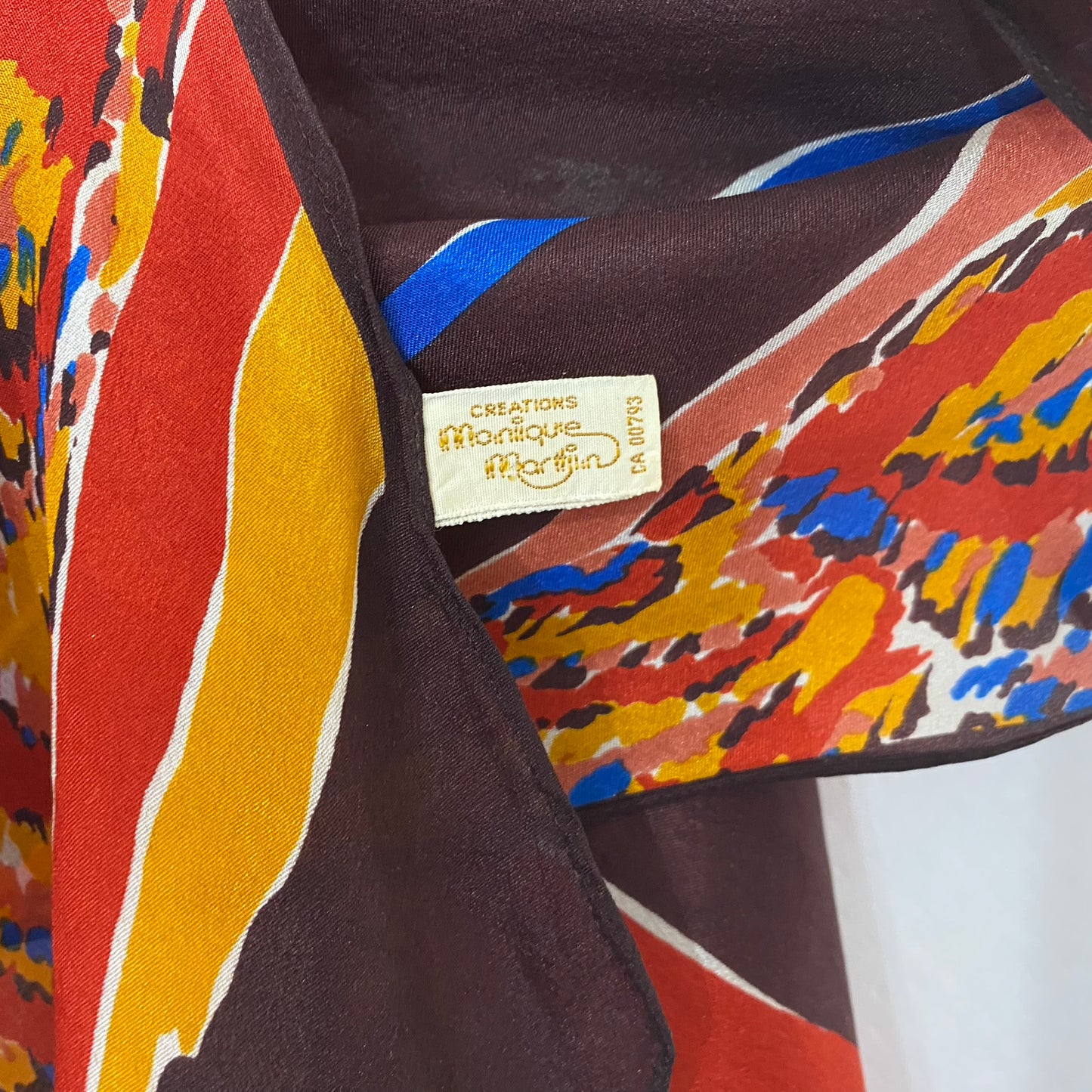 MONIQUE MARTIN Silk Scarf - Long Bias Skinny Ponytail - 5289