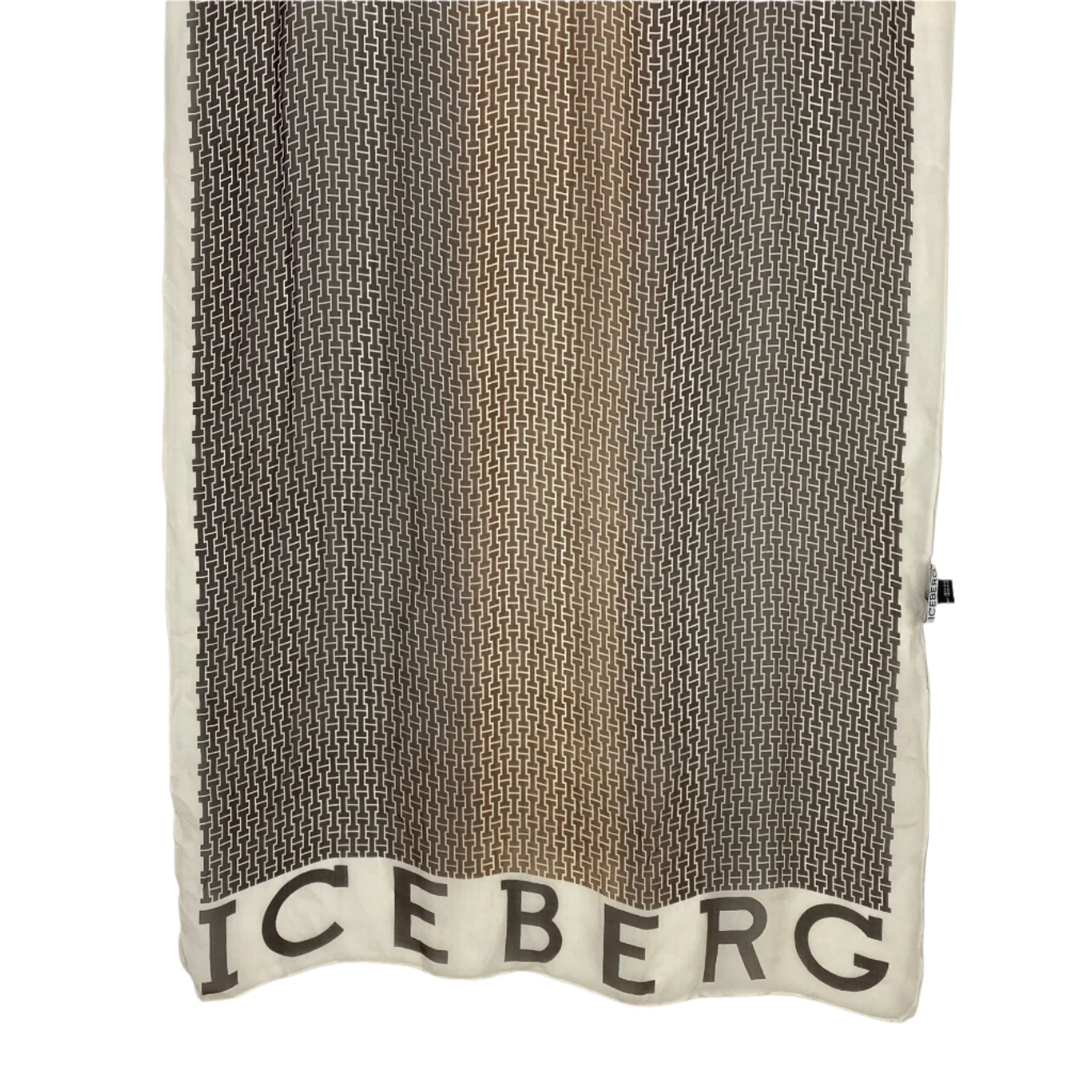 Scarf with 'Iceberg' branding on a white background