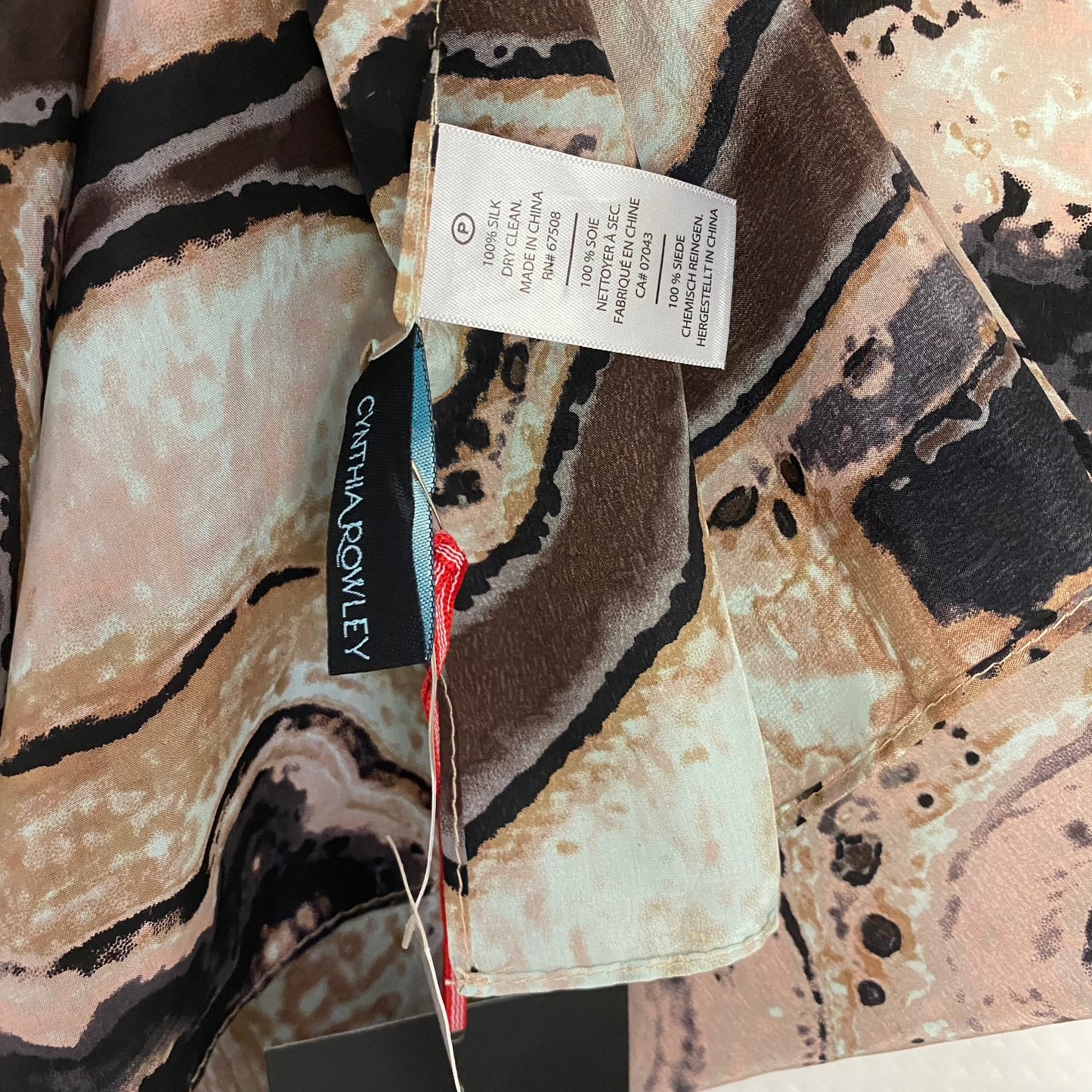Cynthia Rowley Abstract Art Silk Scarf - Long - NWT - 4927