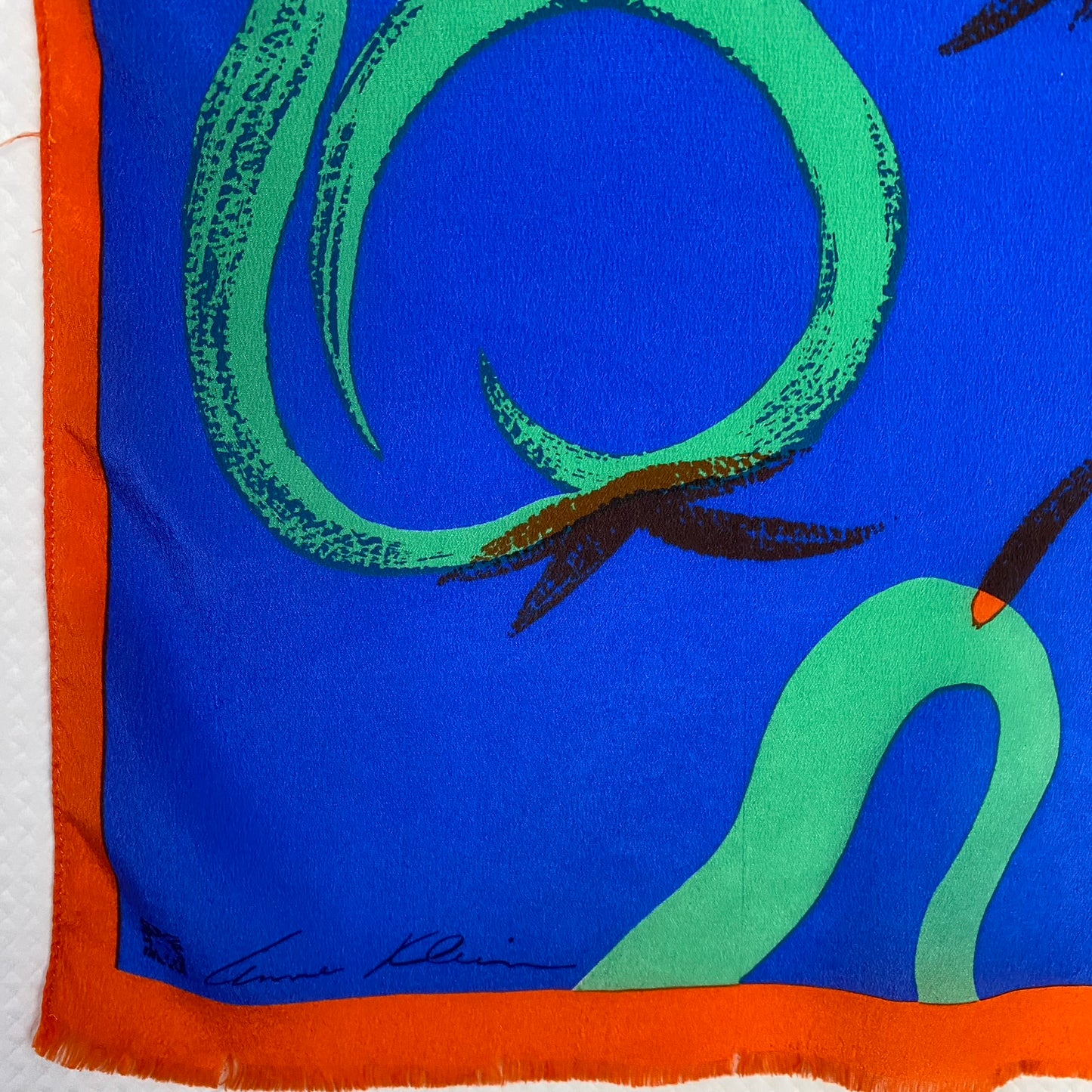 Anne Klein Abstract Art Silk Scarf - Long - 4934