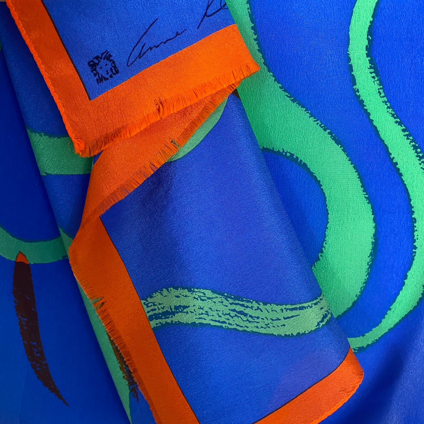 Anne Klein Abstract Art Silk Scarf - Long - 4934