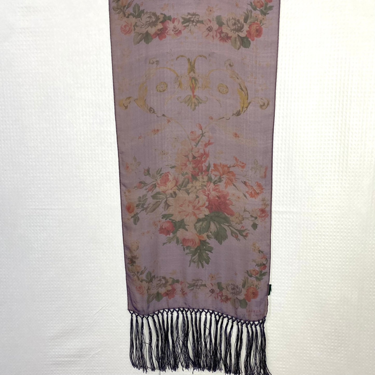 Ralph Lauren Sheer Floral Silk Scarf - Long – 4893